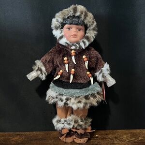 TRADITIONS DOLL COLLECTION 13" Nutik Eskimo Porcelain Doll
